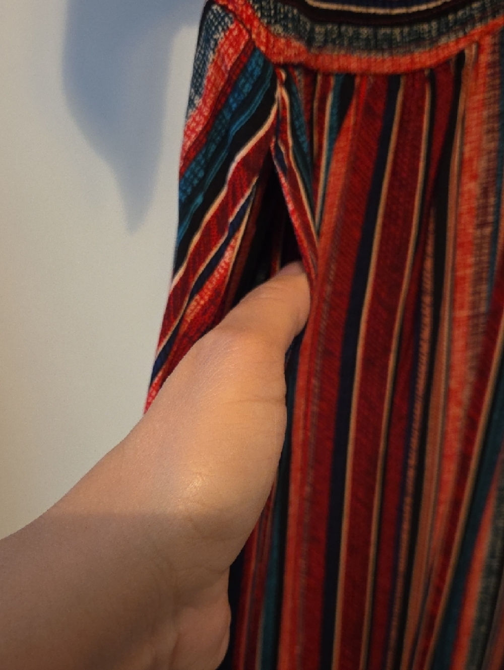 BloomChic Multicolor Striped V-Neck Maxi Dress - Picture 3 of 5